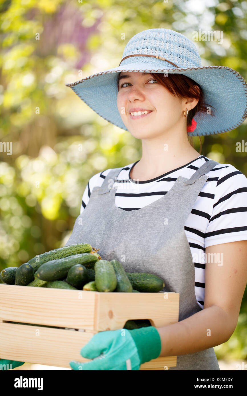 Photo of agronomist smiling girl Stock Photo