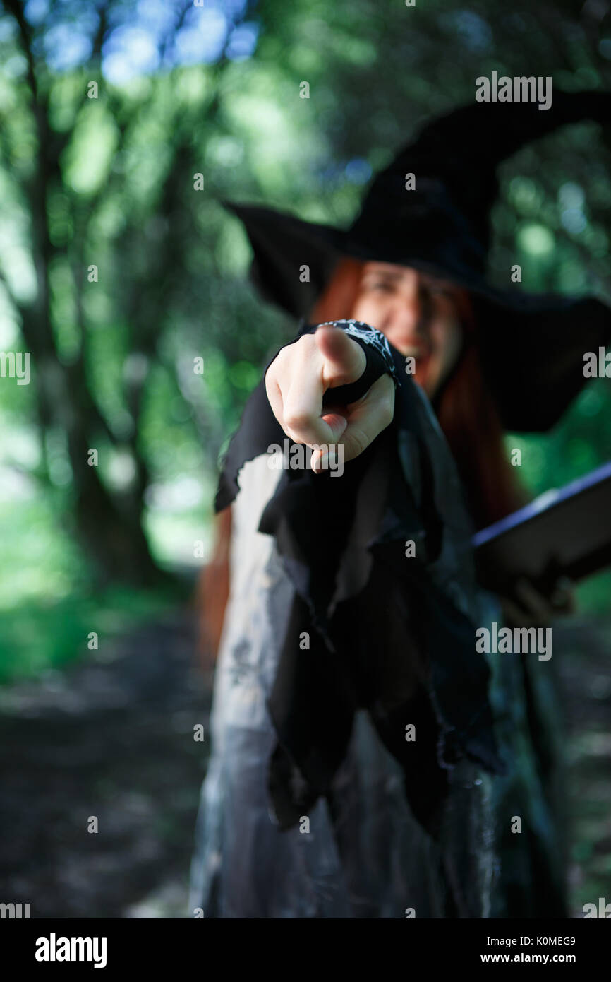 Photo of witch with outstretched hand forward Stock Photo - Alamy