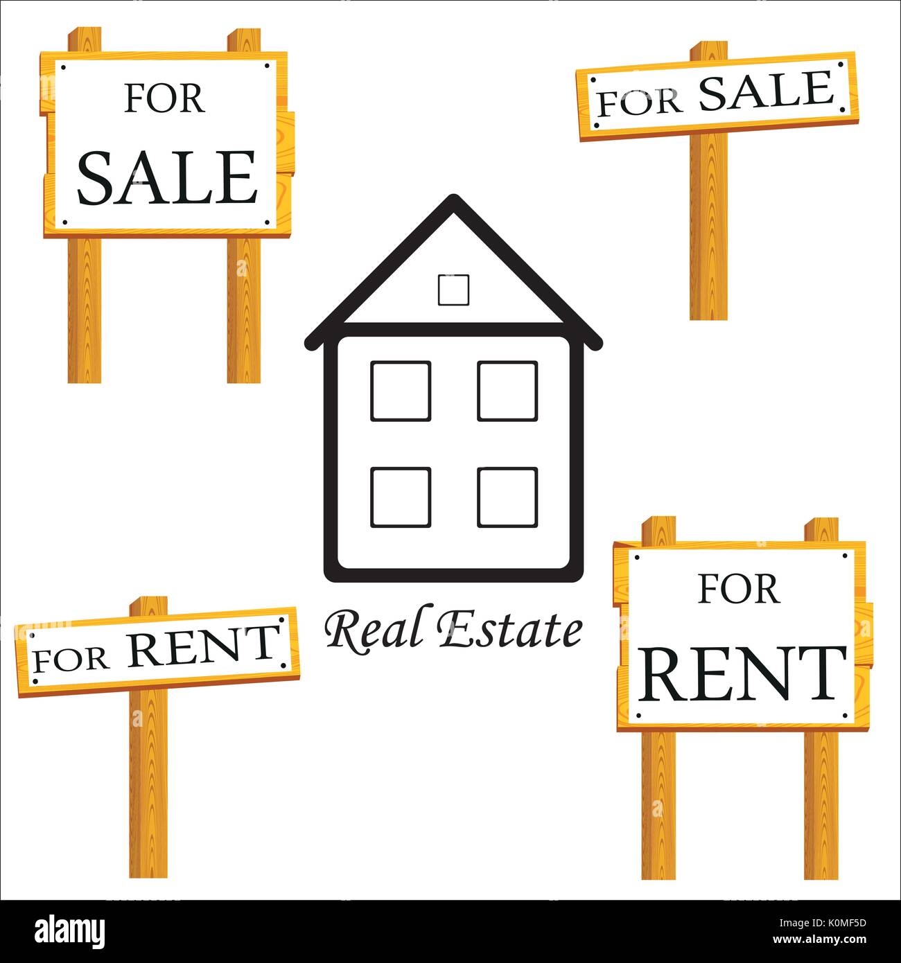 Real Estate Vector icon, black and white Stock Vector Image & Art - Alamy