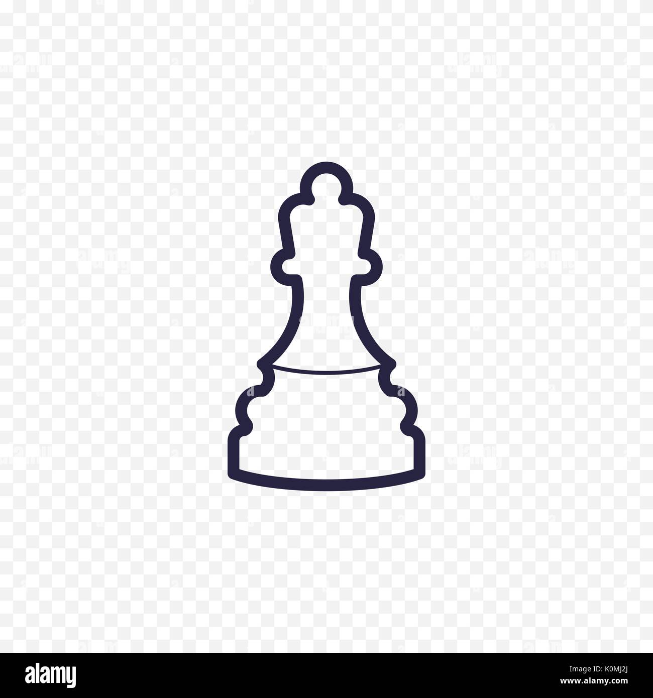 Chess line icon. Game chess figure thin linear signs for websites, infographic, mobile app. Stock Vector