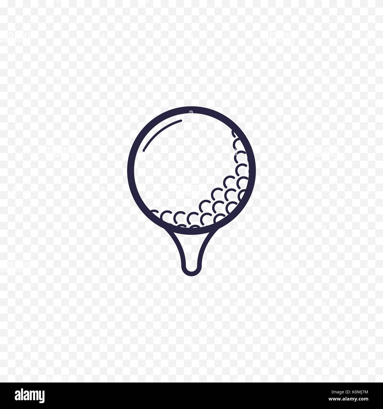 Golf ball simple line icon. Golfing thin linear signs. Outline sport game  simple concept for websites, infographic, mobile applications Stock Vector  Image & Art - Alamy