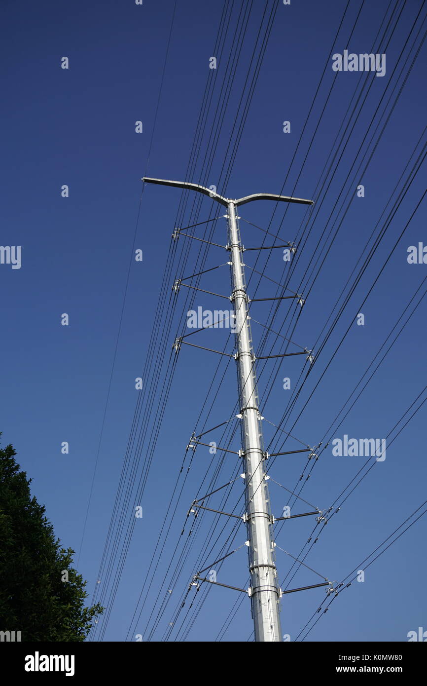 electricity transmission tower Stock Photo