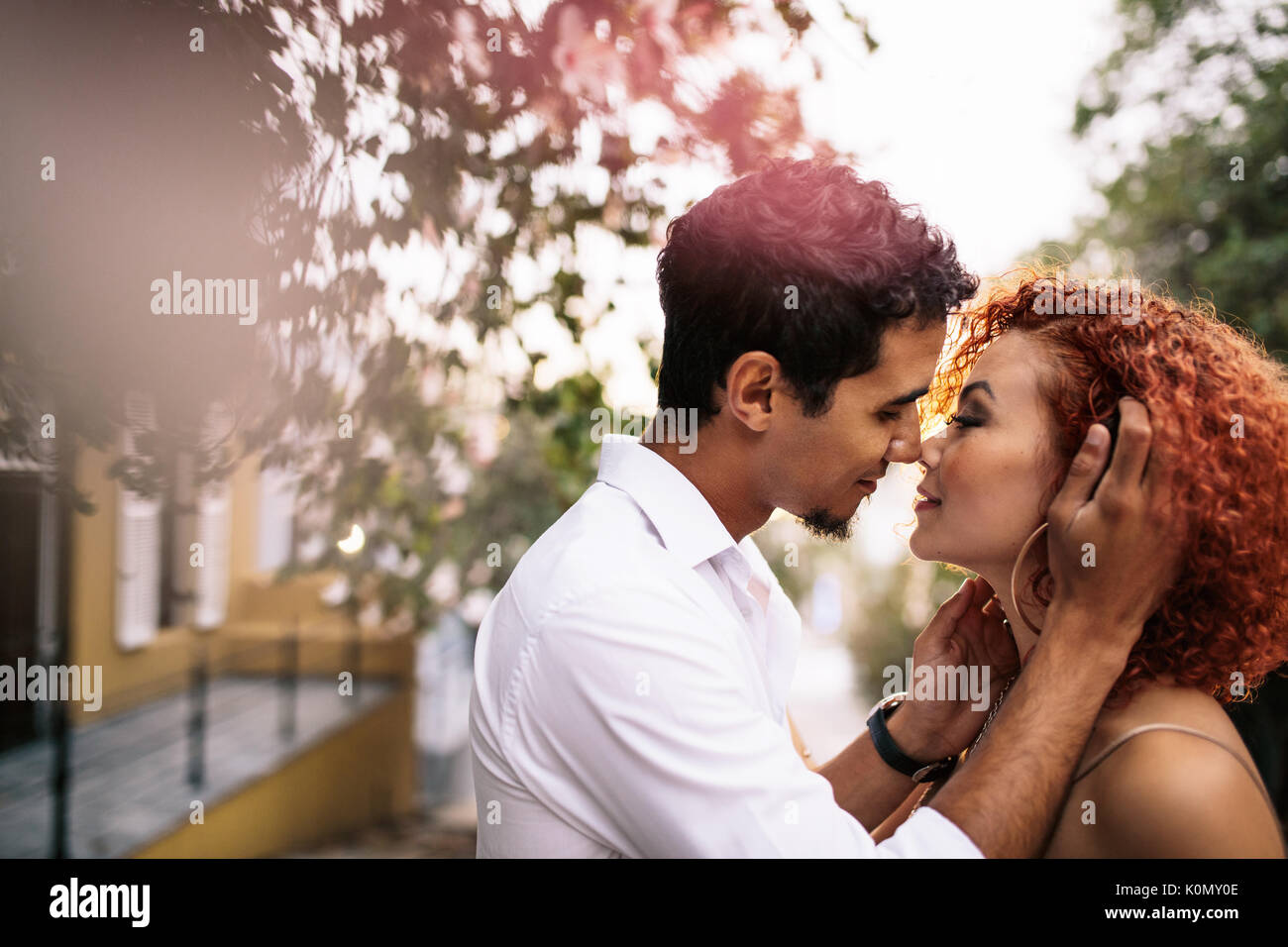 Young Happy Romantic Couple Love Kissing Stock Photo 441838708 |  Shutterstock