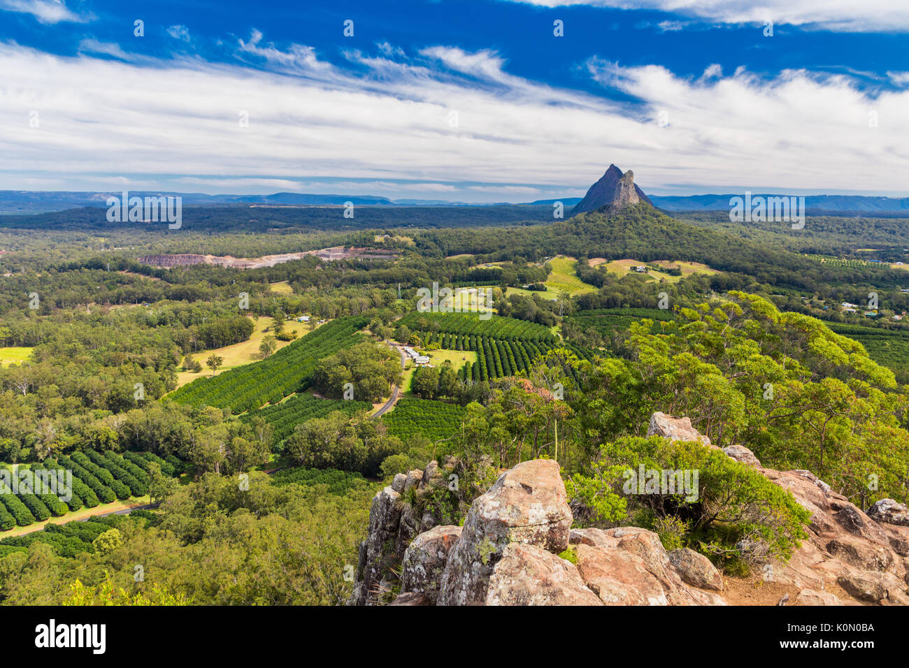 View from the summit of Mount Ngungun, Glass House Mountains, Sunshine