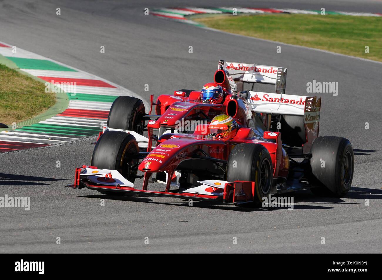 MUGELLO CIRCUIT, ITALY - OCT: Official Scuderia Ferrari F1 on Show session during FINALI MONDIALI FERRARI, 2015, in Mugello Circuit, Italy Stock Photo