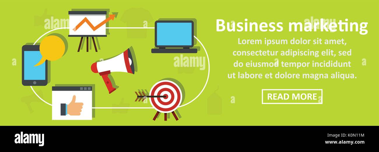 Business marketing banner horizontal concept Stock Vector Image & Art ...