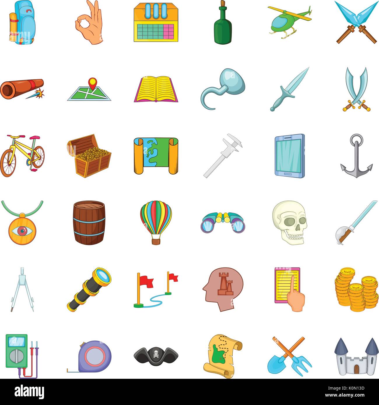 Castle icons set, cartoon style Stock Vector Image & Art - Alamy