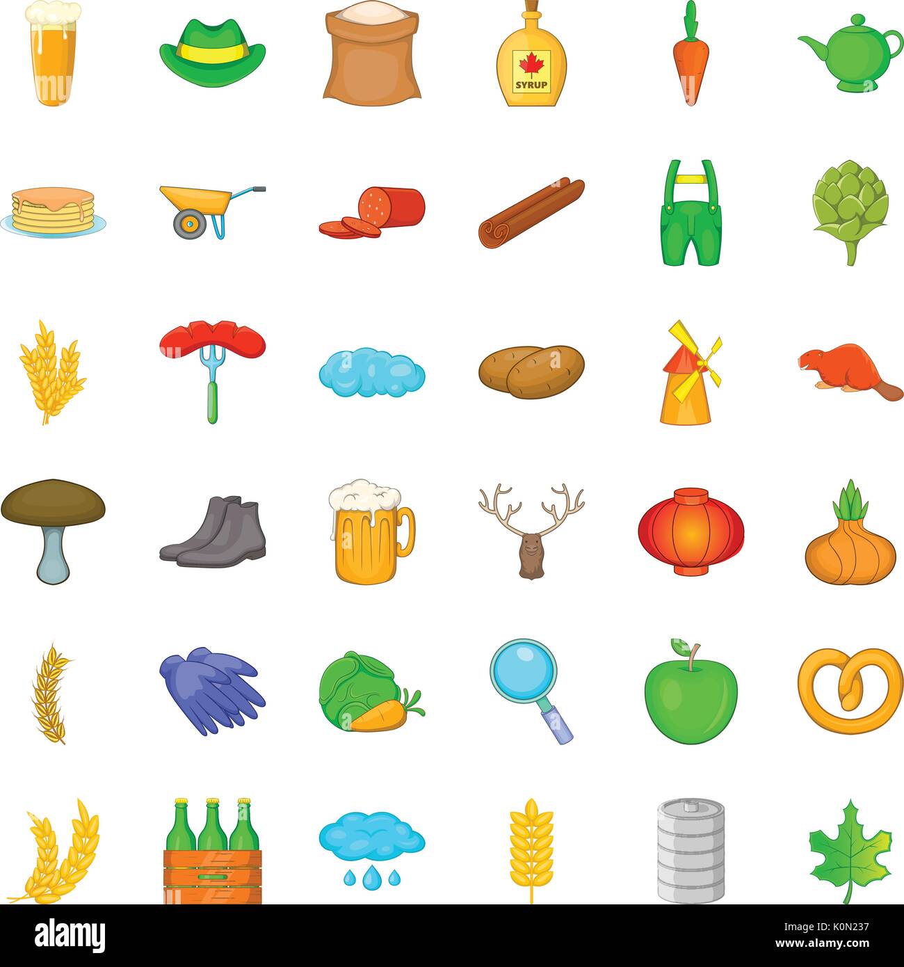 Cold weather icons set, cartoon style Stock Vector Image & Art - Alamy