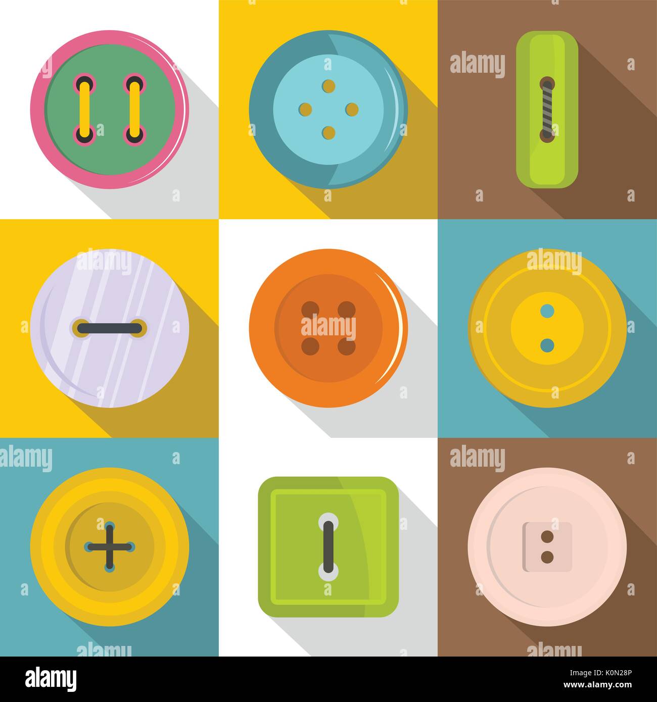 Sewing items icons set, flat style Stock Vector Image & Art - Alamy