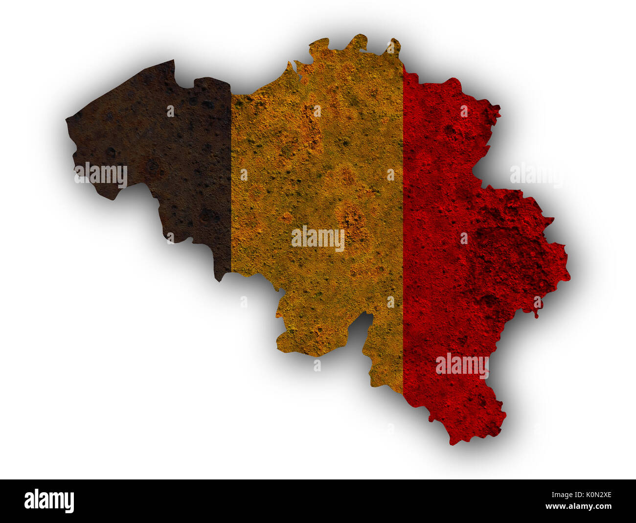 Textured map of Belgium in nice colors Stock Photo - Alamy
