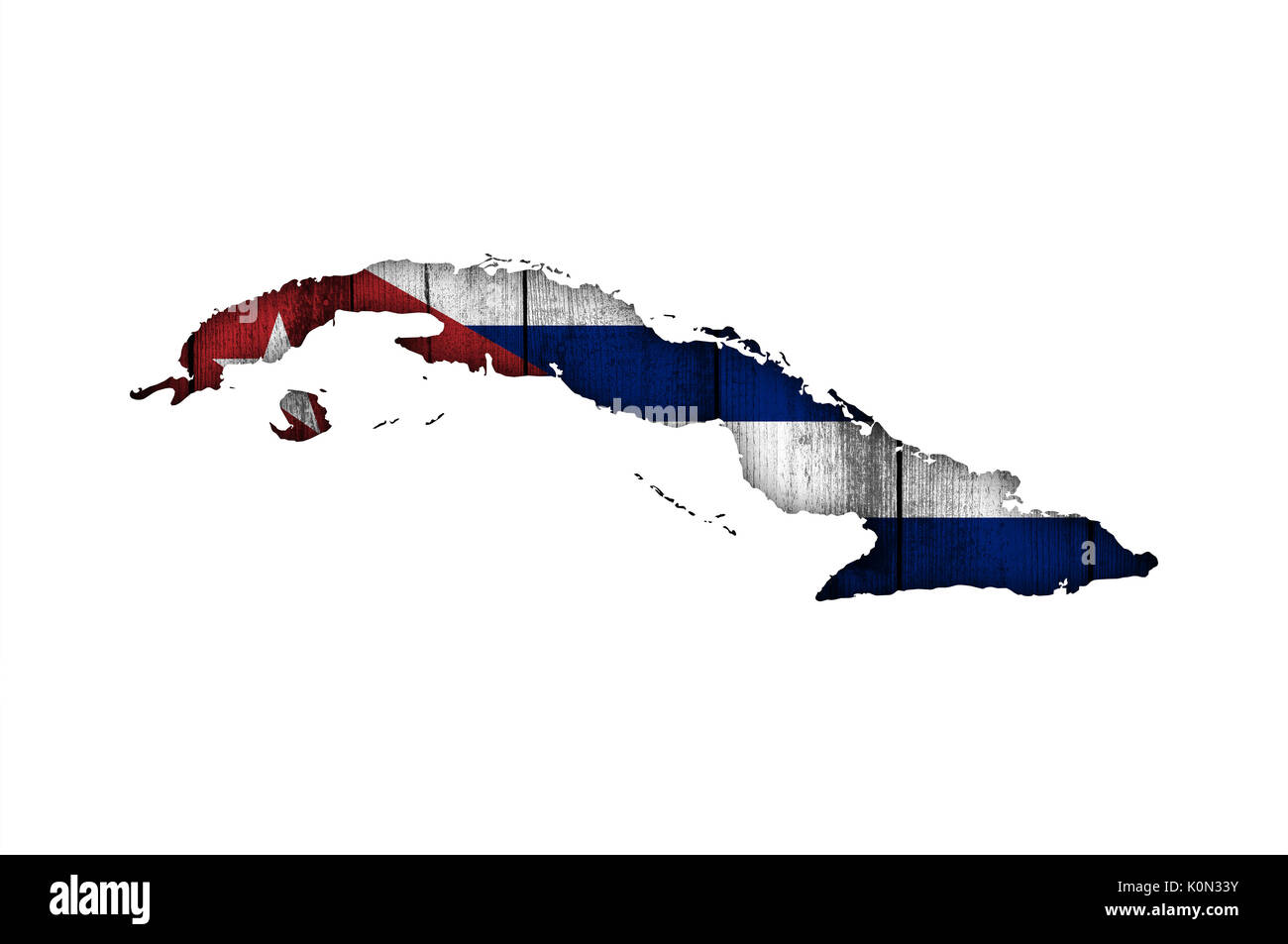 Map and flag of Cuba on weathered wood Stock Photo - Alamy