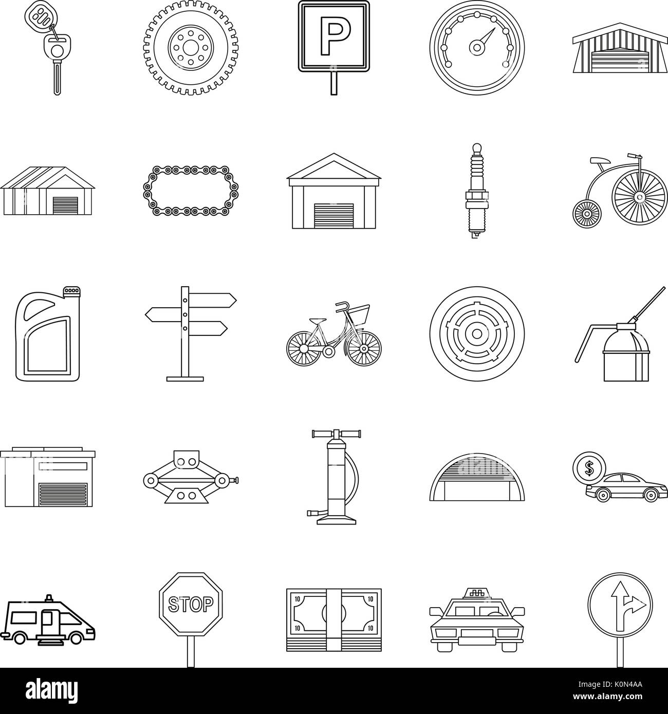 Receptacle icons set, outline style Stock Vector Image & Art Alamy