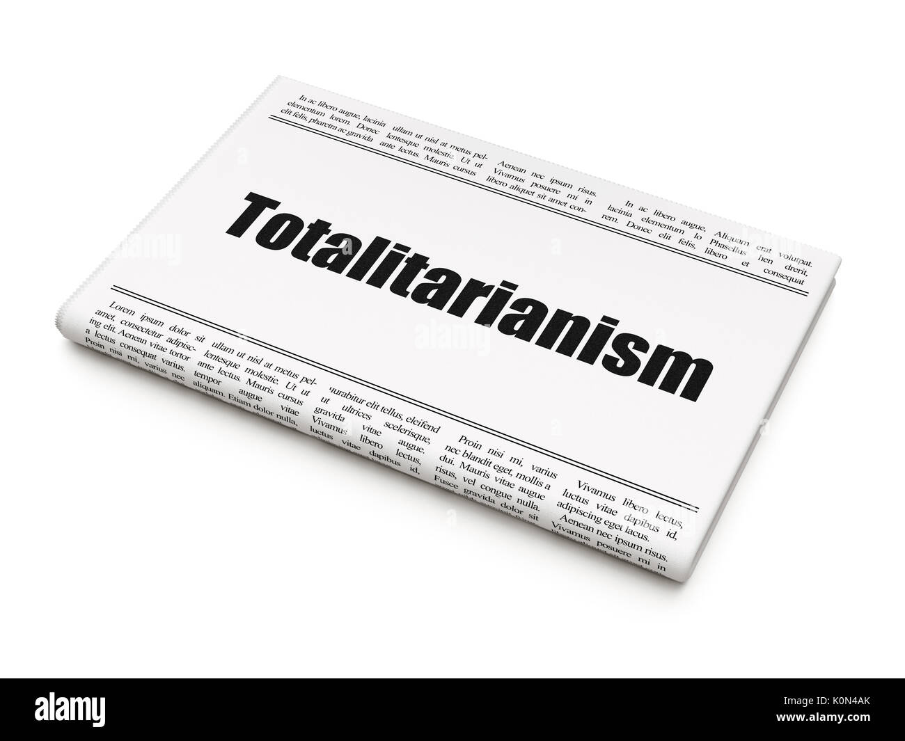 Political concept: newspaper headline Totalitarianism Stock Photo - Alamy
