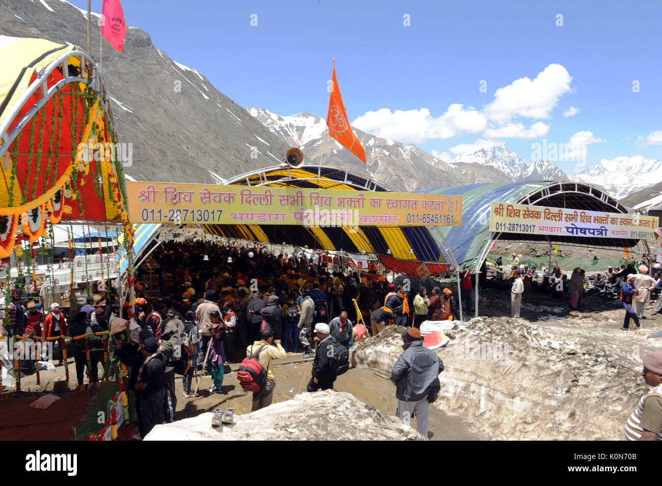 shiv sewak bhandara, amarnath yatra, Jammu Kashmir, India, Asia Stock Photo  - Alamy, image size:1300x954