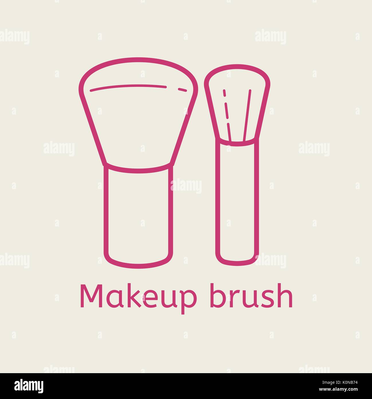 Make up brush Stock Vector Images Alamy