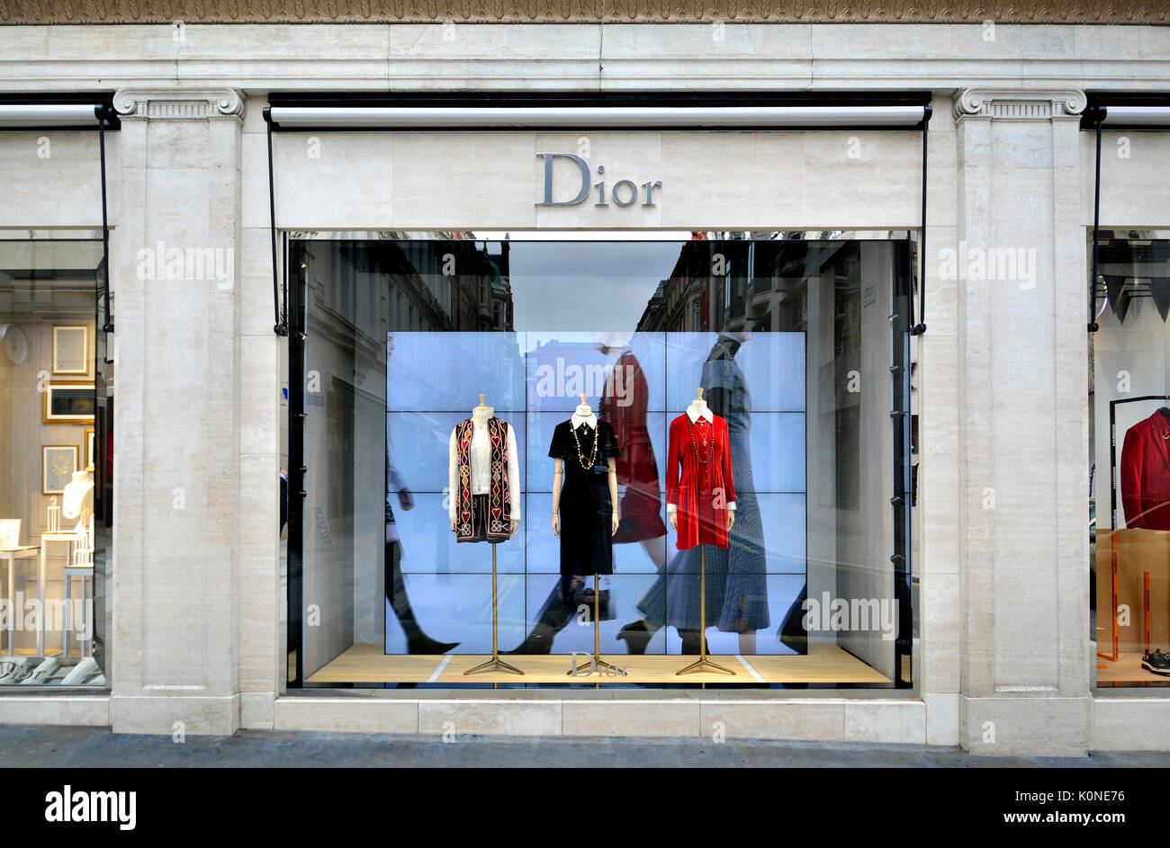 Dior London, England, UK. Christian Dior flagship shop in New Bond Street Stock Photo