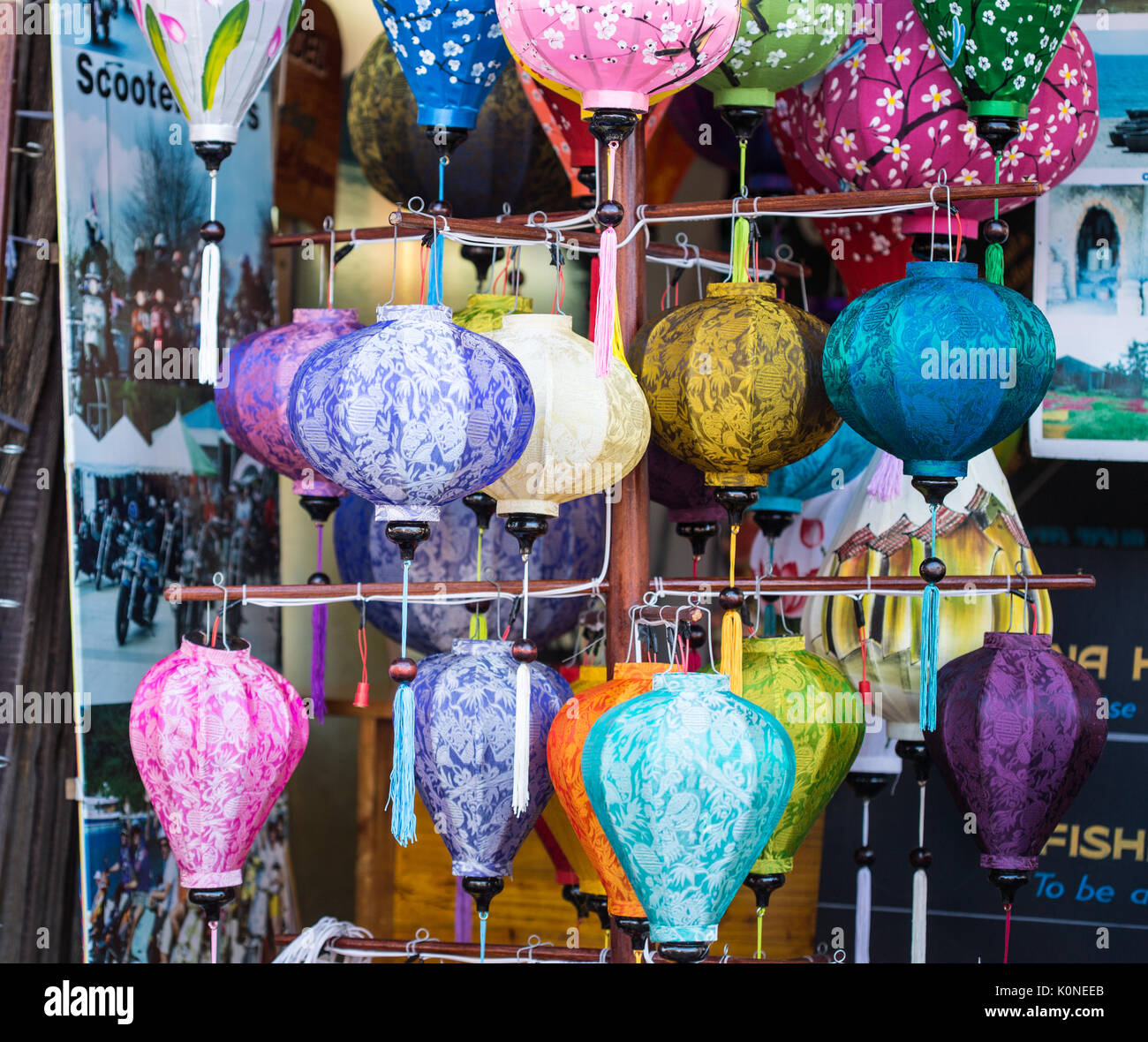 HOI AN, VIETNAM - DEC 1, 2015. Traditional lanterns in the ancient town ...