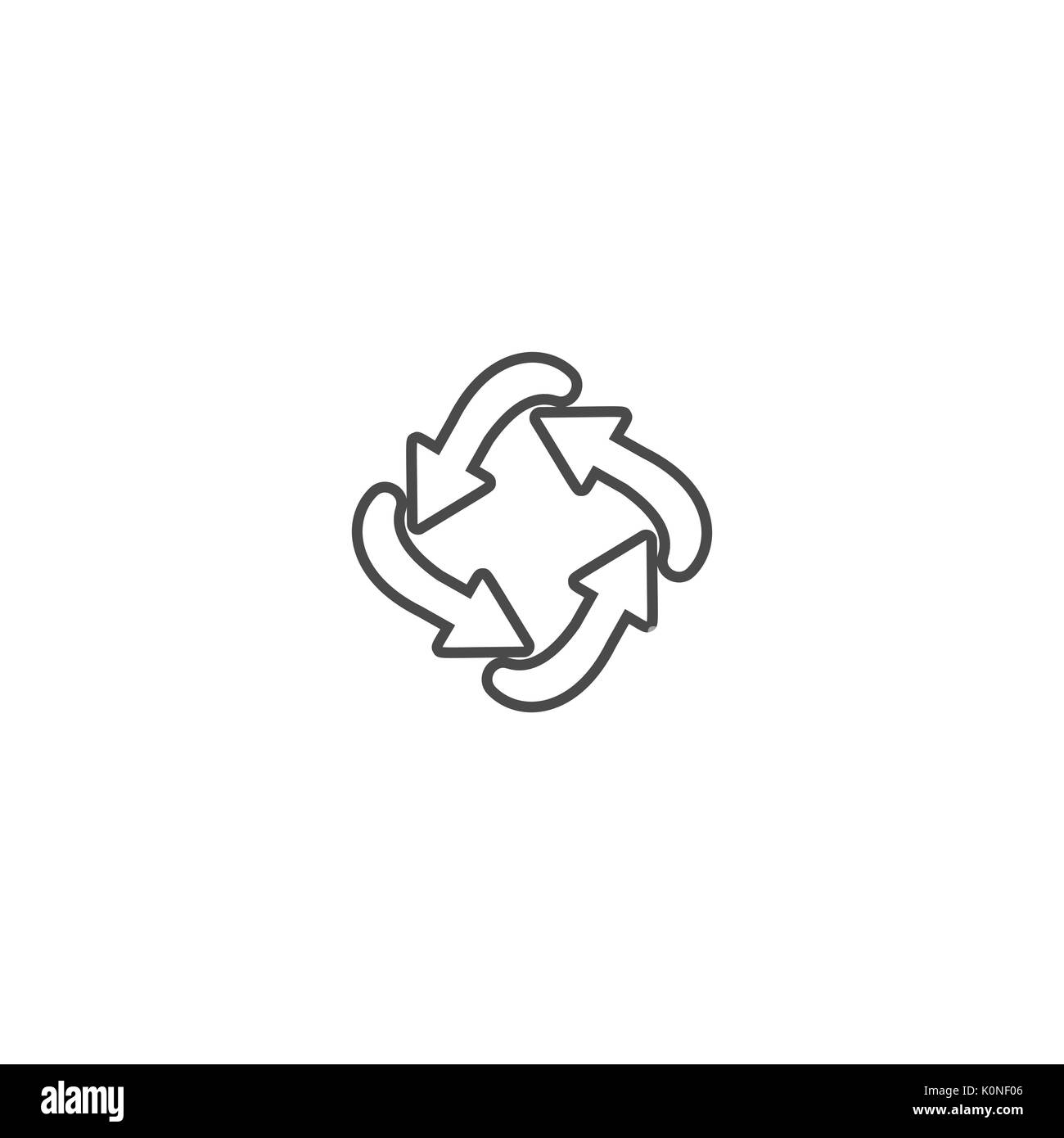 Recycling ecology thin line vector icon Stock Vector Image & Art - Alamy