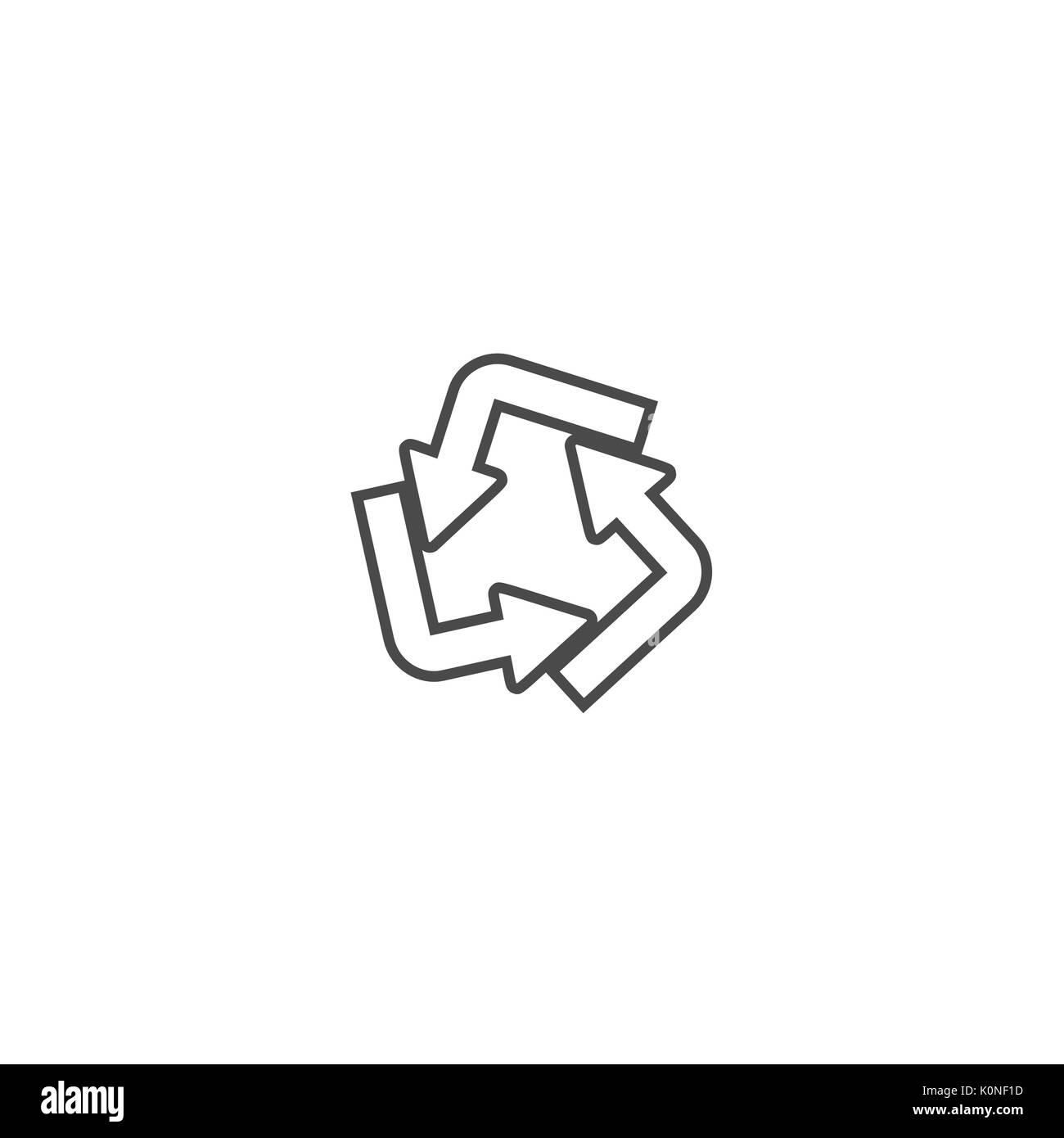 Recycling ecology thin line vector icon Stock Vector Image & Art - Alamy