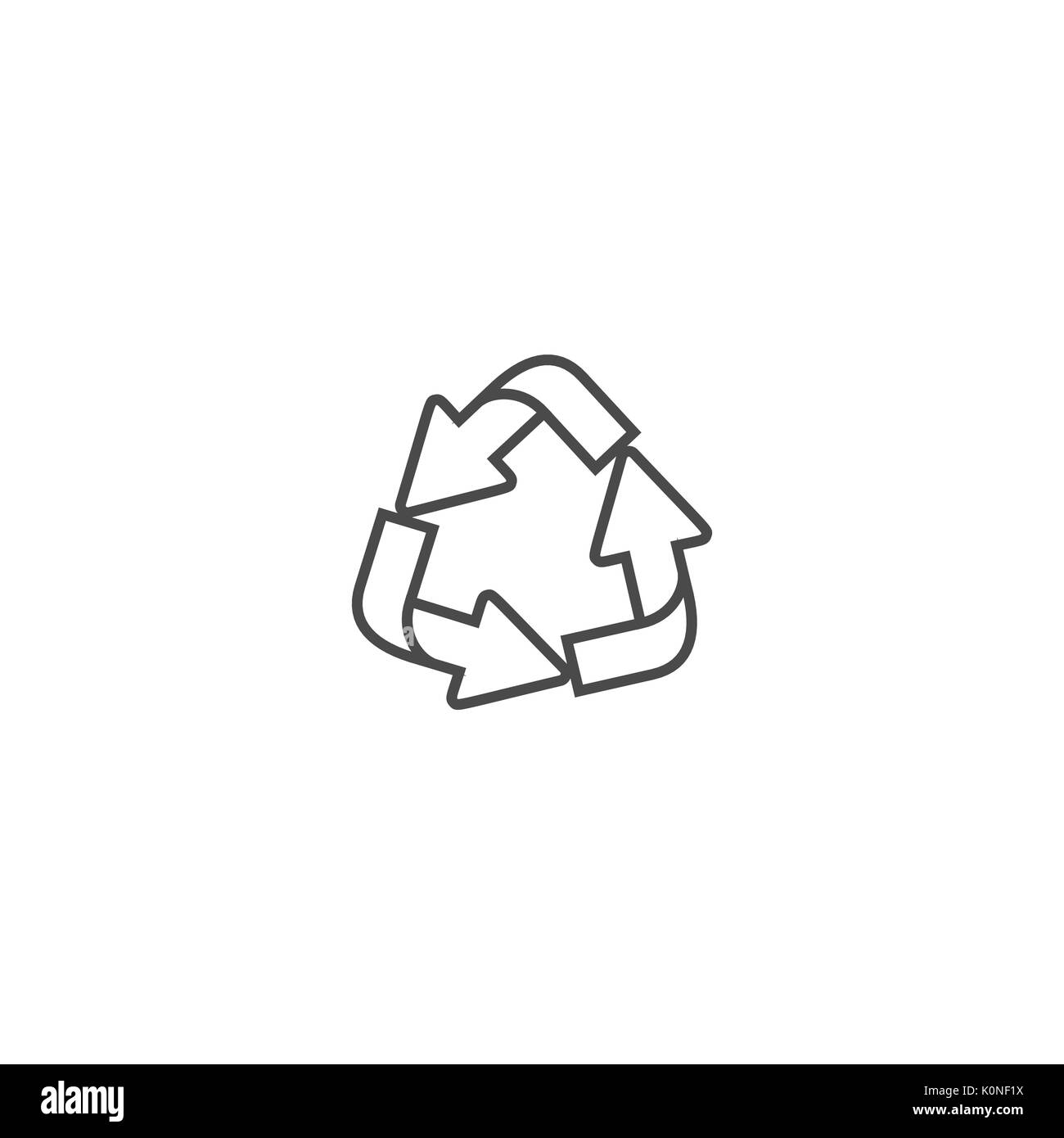 Recycling ecology thin line vector icon Stock Vector Image & Art - Alamy