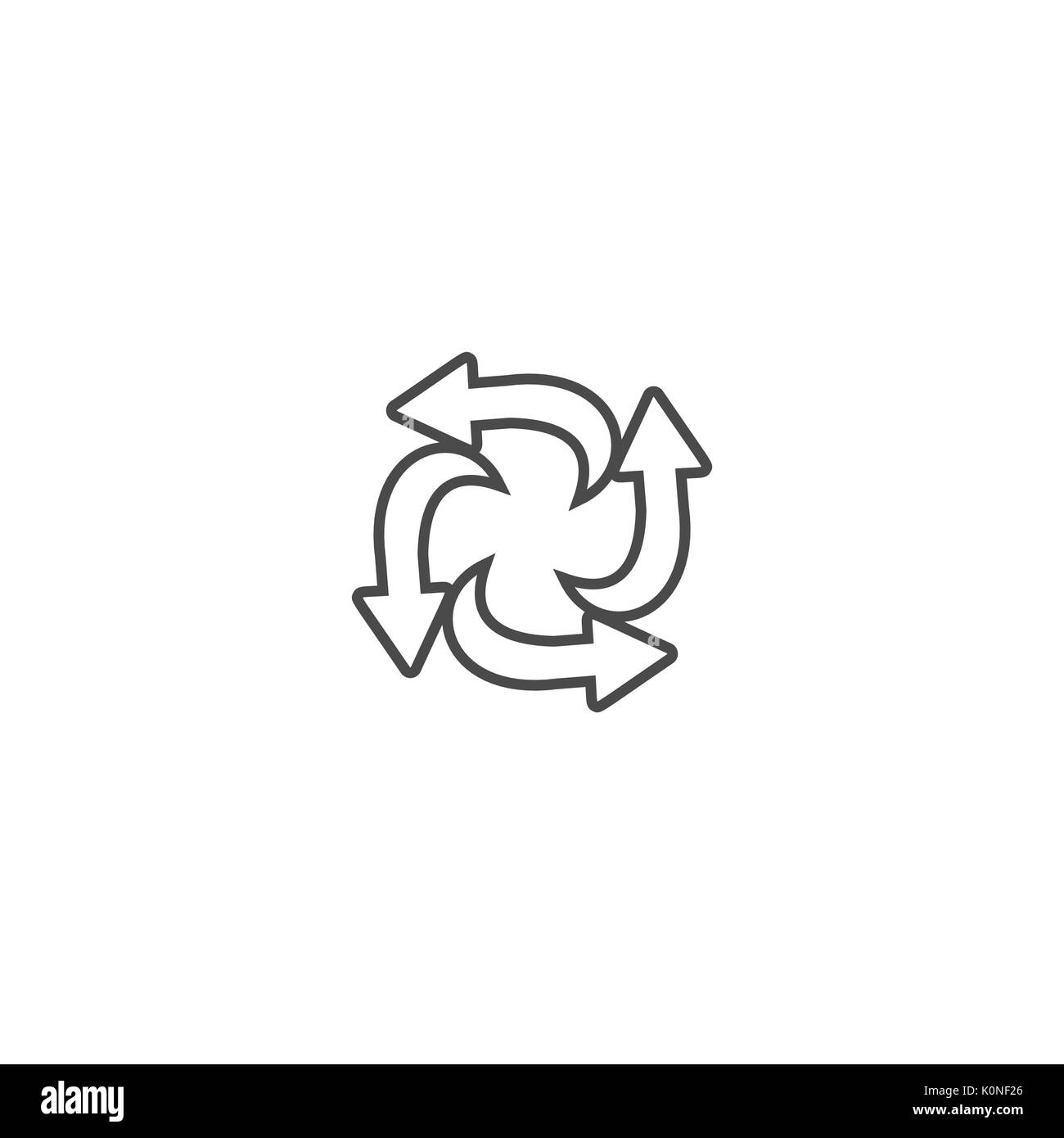 Recycling ecology thin line vector icon Stock Vector Image & Art - Alamy