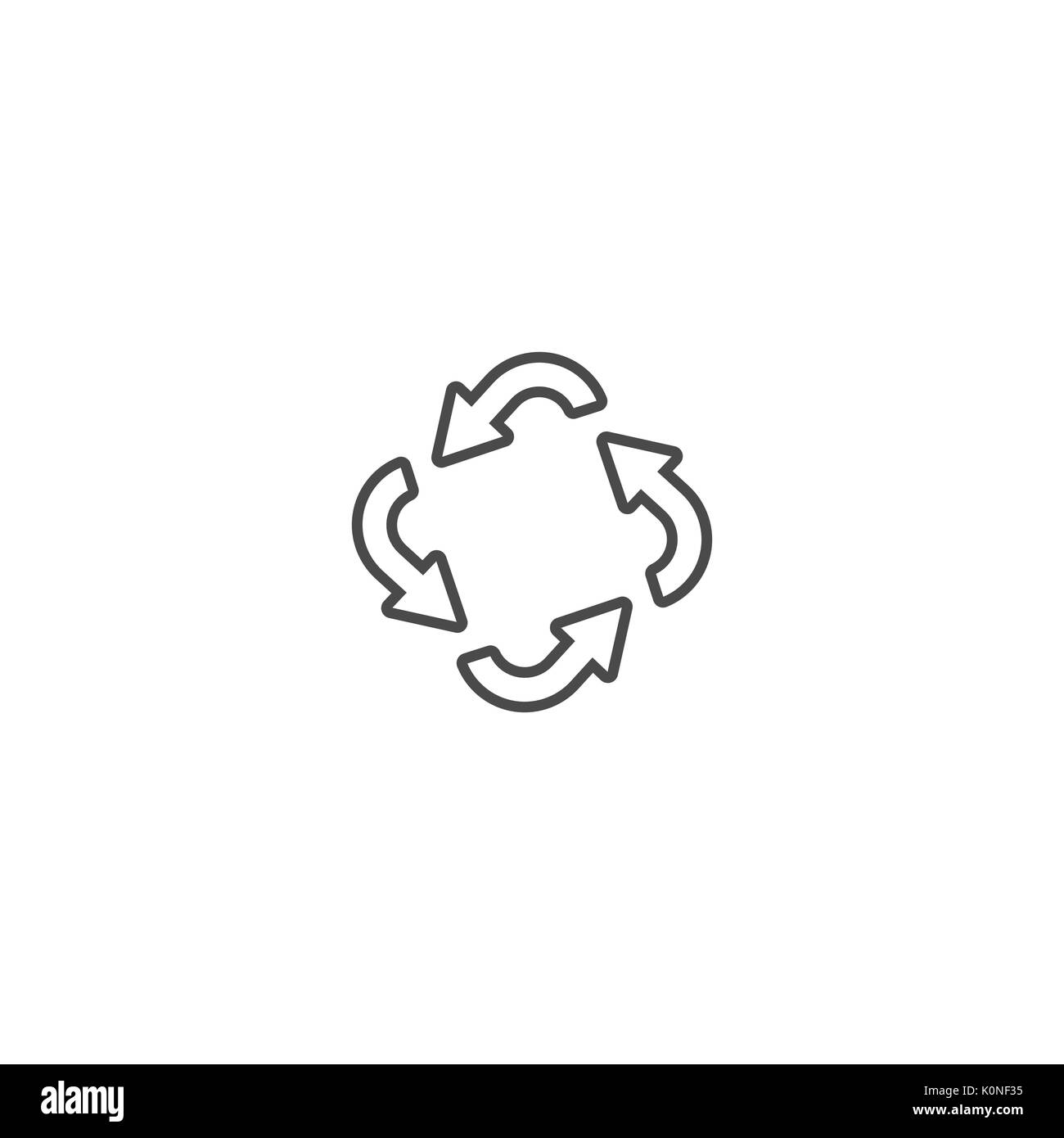 Recycling ecology thin line vector icon Stock Vector Image & Art - Alamy