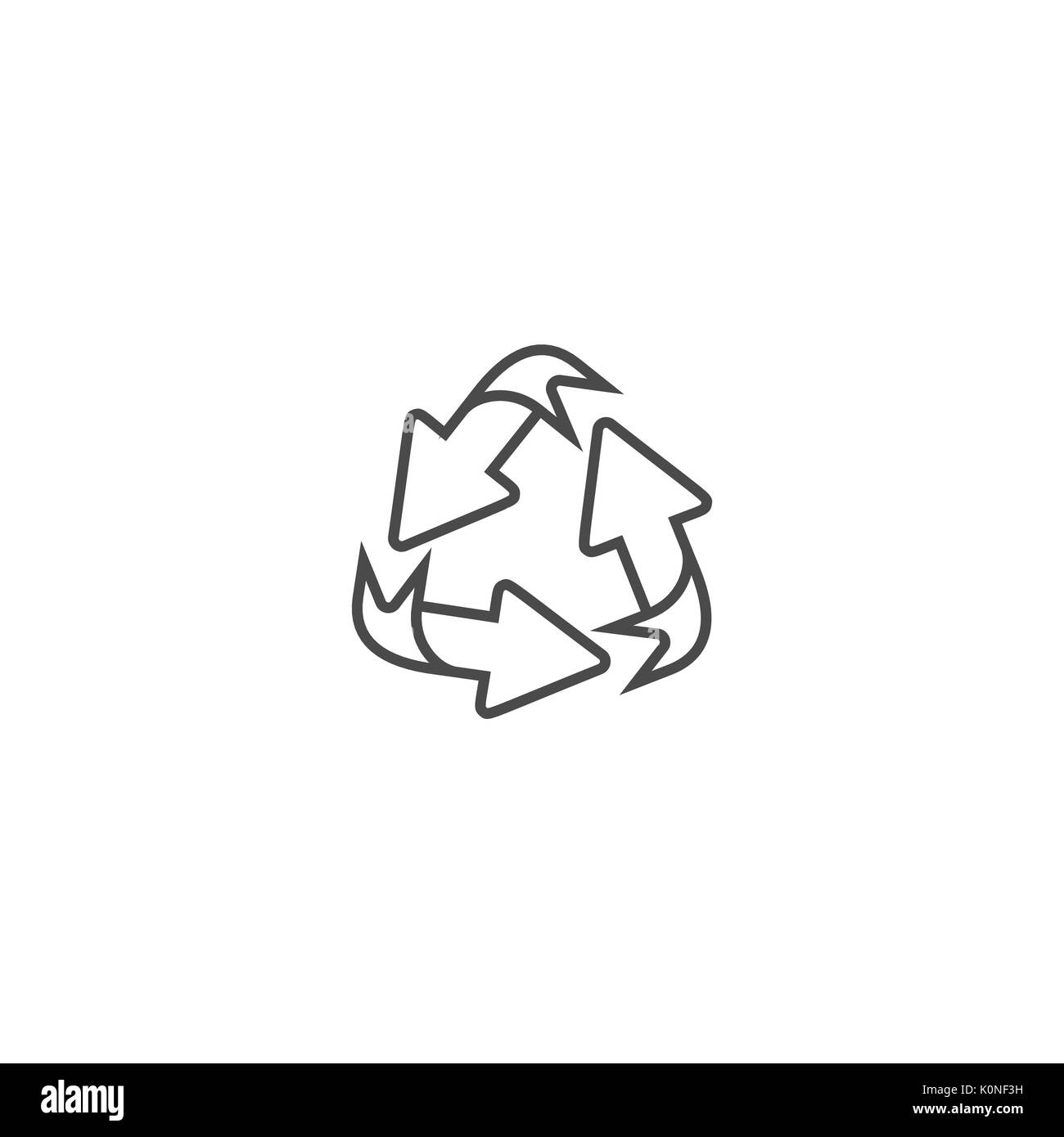 Recycling ecology thin line vector icon Stock Vector Image & Art - Alamy
