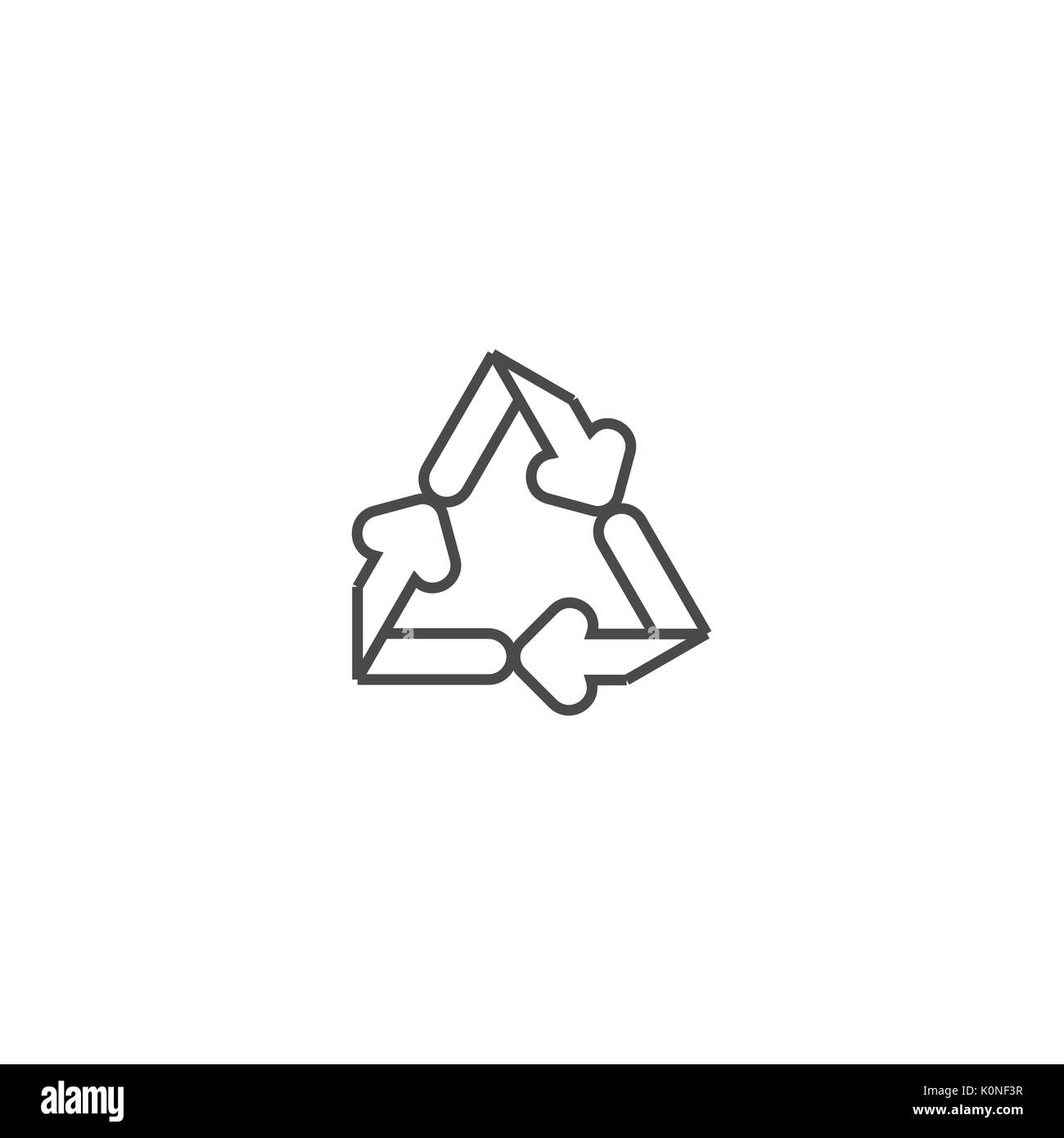 Recycling ecology thin line vector icon Stock Vector Image & Art - Alamy