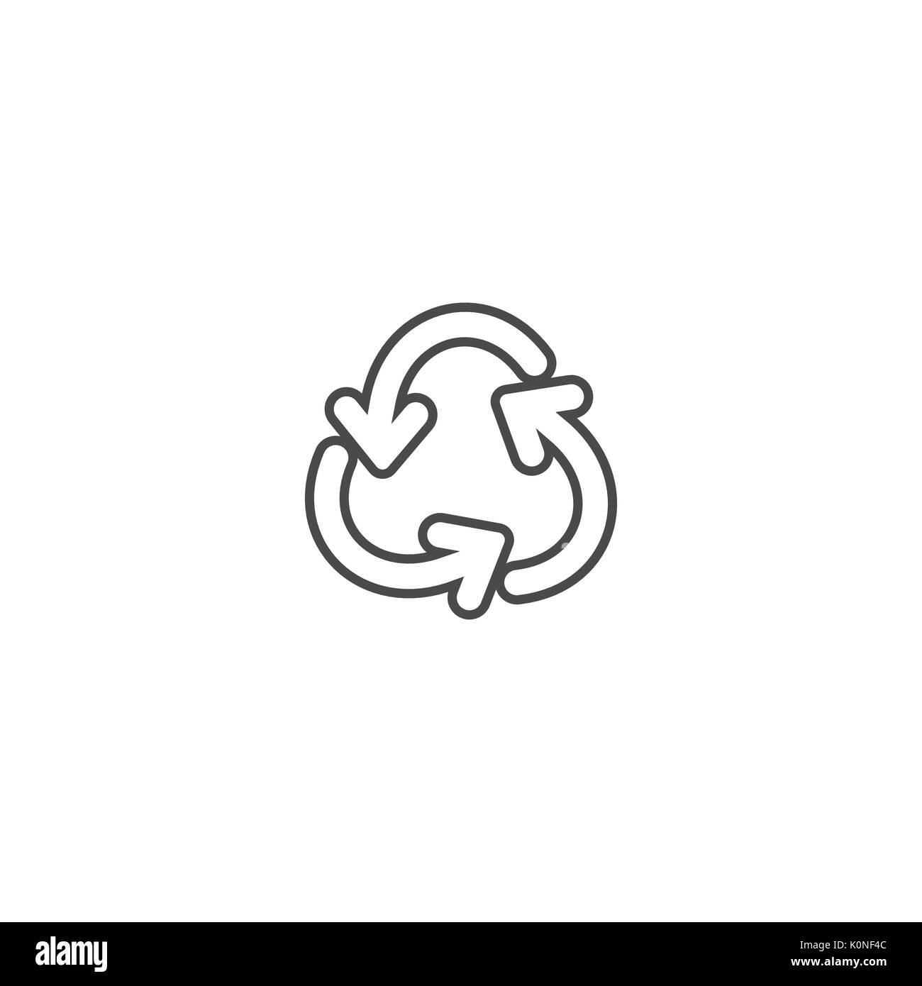 Recycling ecology thin line vector icon Stock Vector Image & Art - Alamy