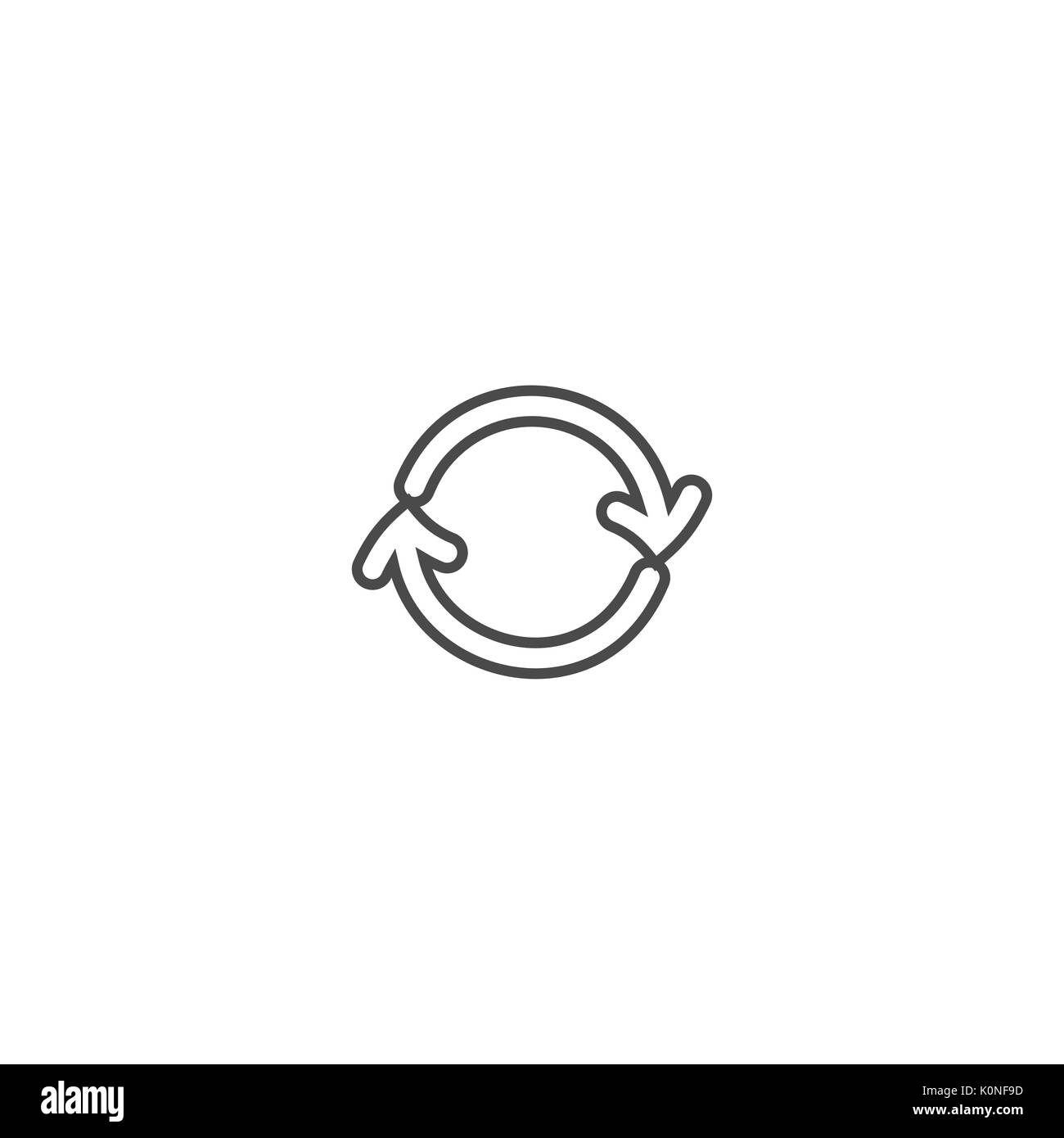 Recycling ecology thin line vector icon Stock Vector Image & Art - Alamy