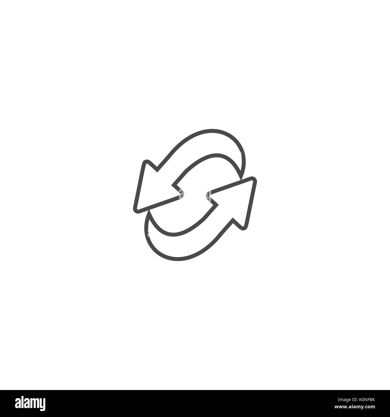 Recycling ecology thin line vector icon Stock Vector Image & Art - Alamy