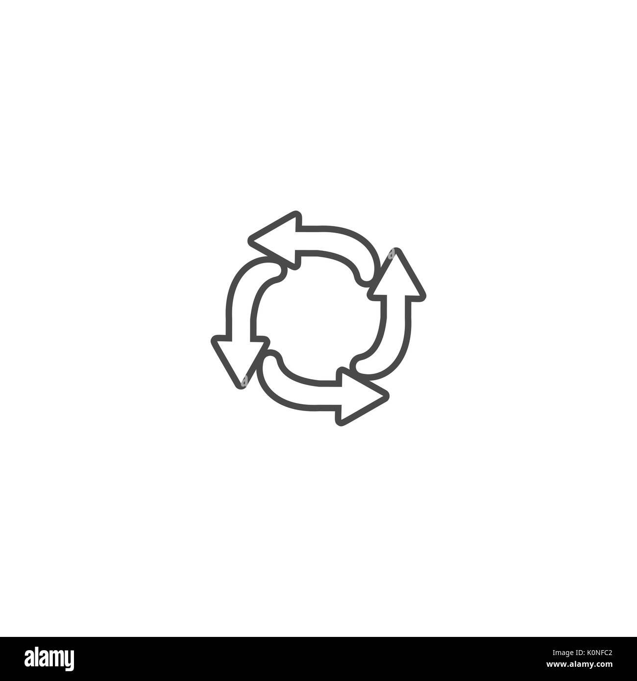 Recycling ecology thin line vector icon Stock Vector Image & Art - Alamy