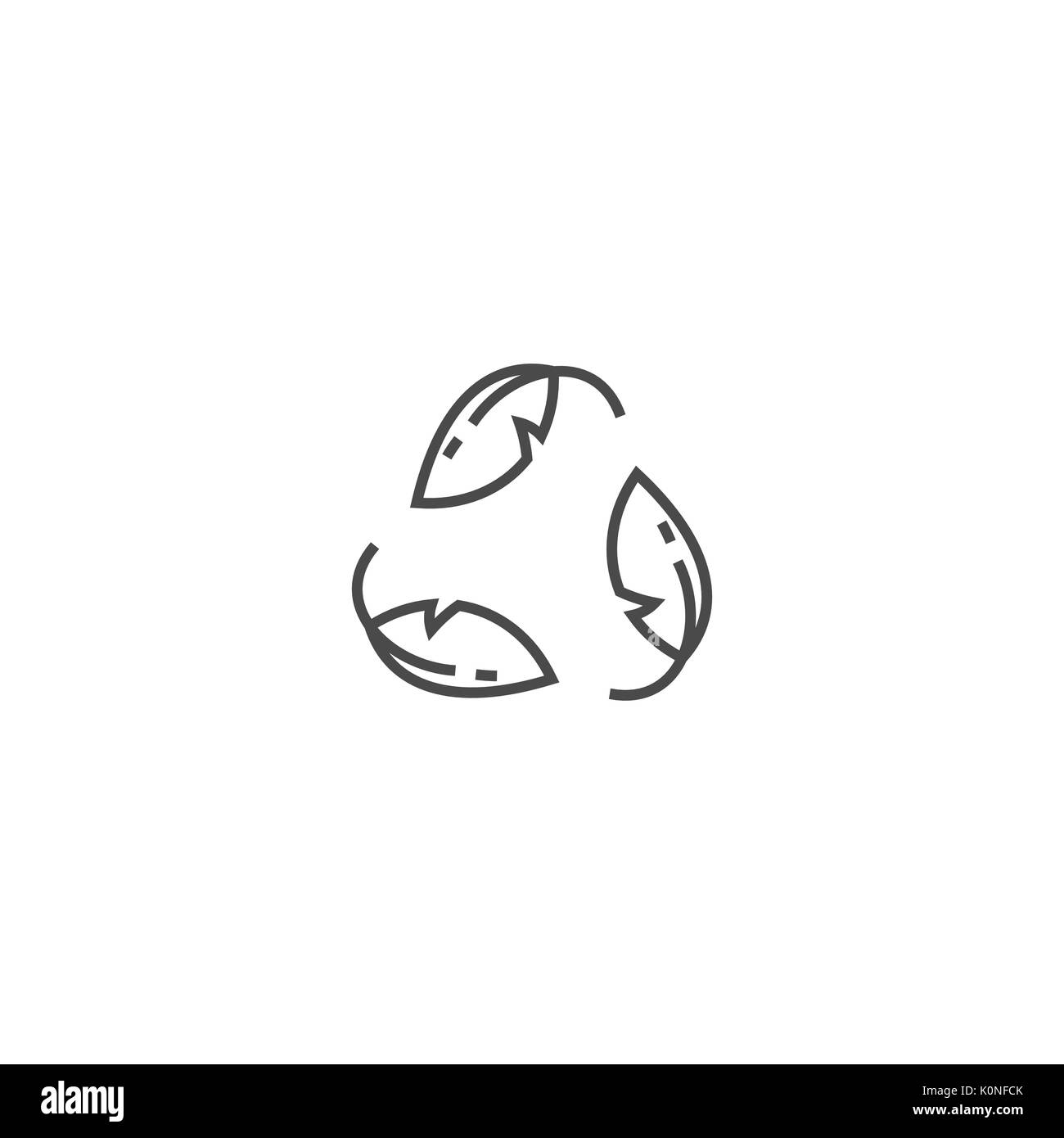 Recycling ecology thin line vector icon Stock Vector Image & Art - Alamy
