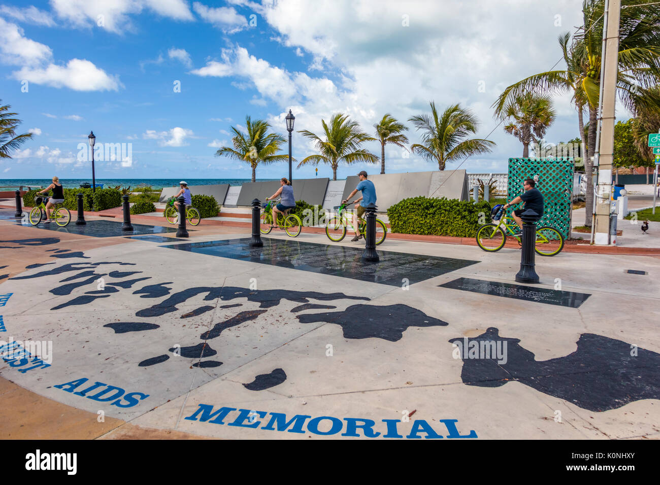 The Key West AIDS Memorial at the White Street Pier in Key West Florida Stock Photo