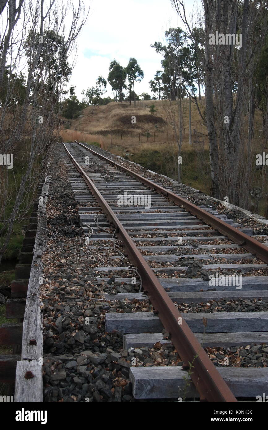 Disused railway line near Deepwater NSW Stock Photo Alamy