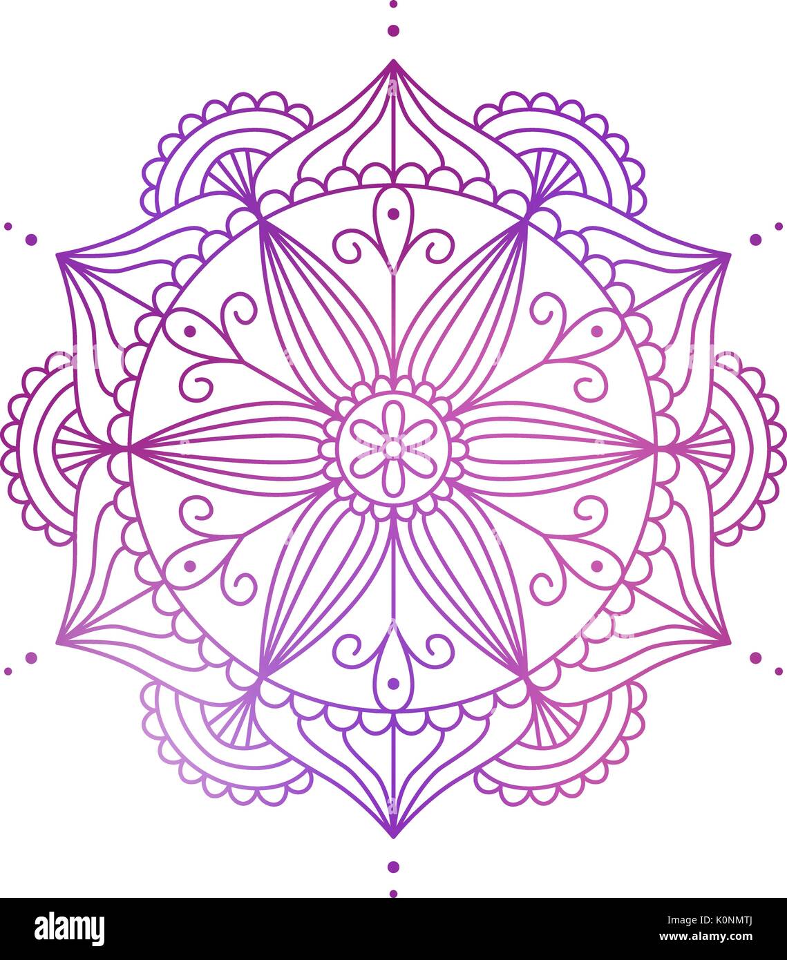 Colorful floral mandala Stock Vector