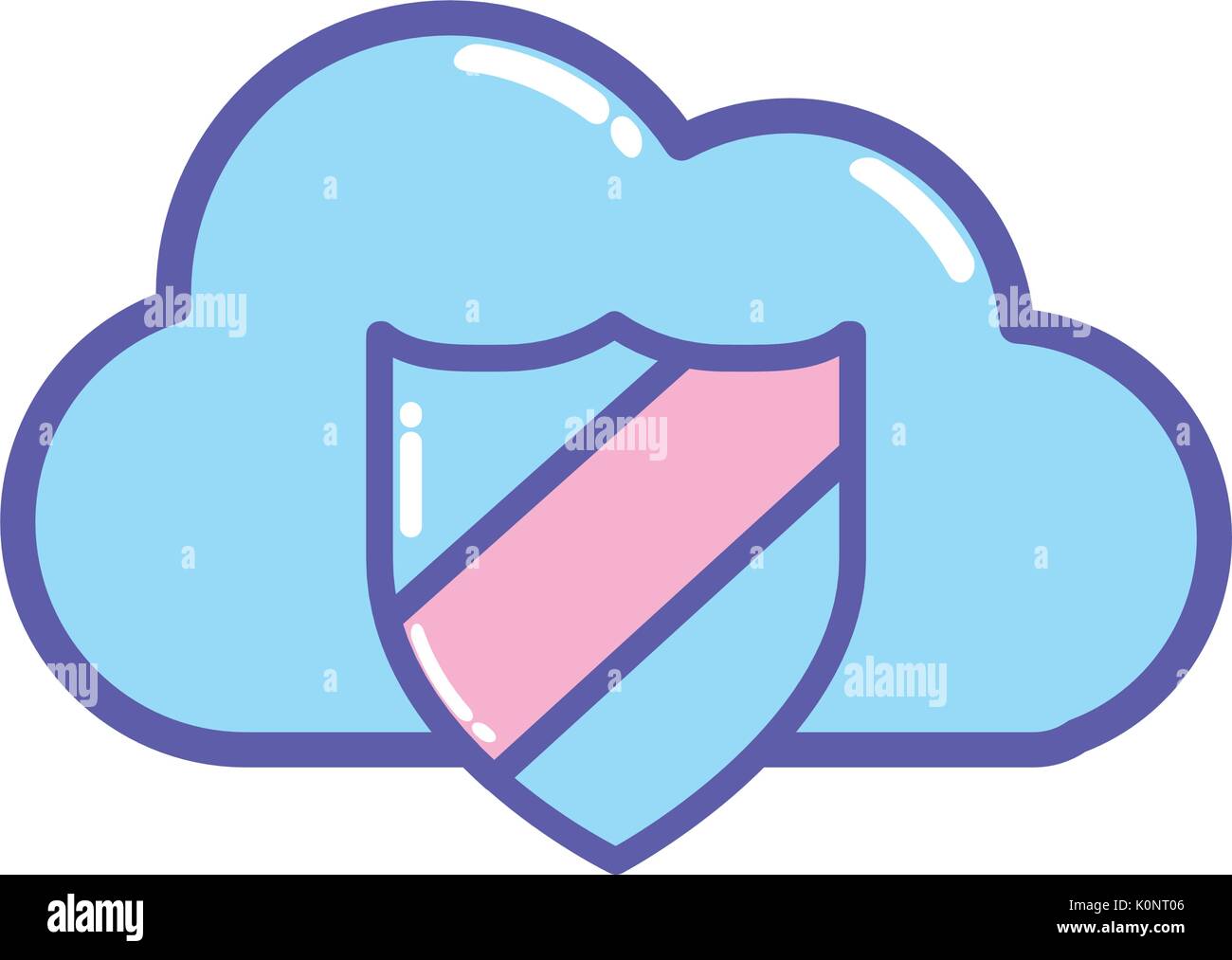 Shield cloud computing social Stock Vector Images - Alamy