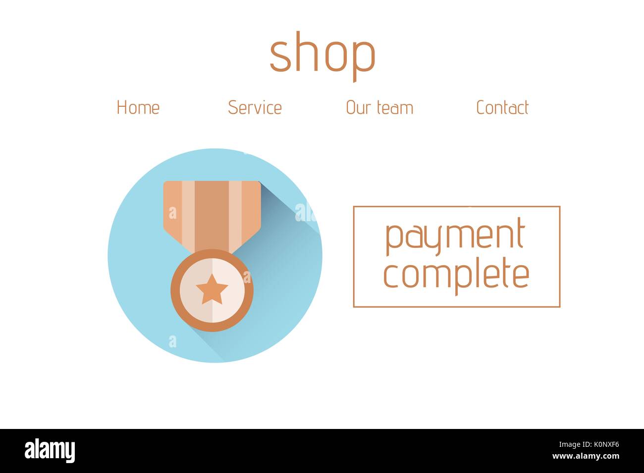 Digital composite of Online shopping with payment complete text ...