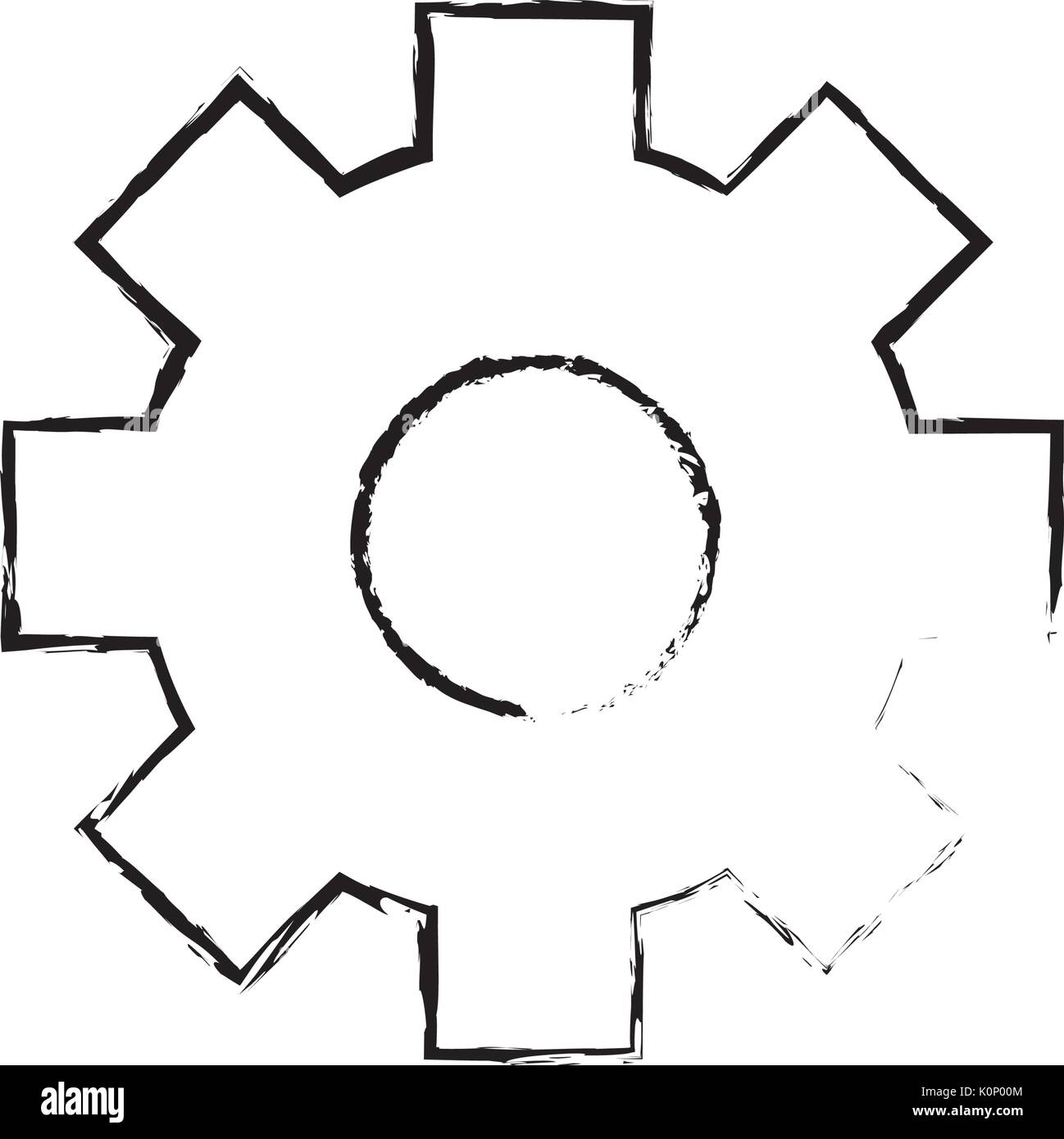 figure gear engineering industry process technology Stock Vector Image ...