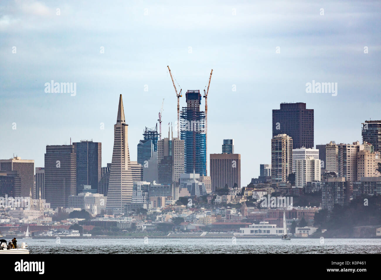Construction of San Francisco Salesforce tower changing the city skyline Stock Photo