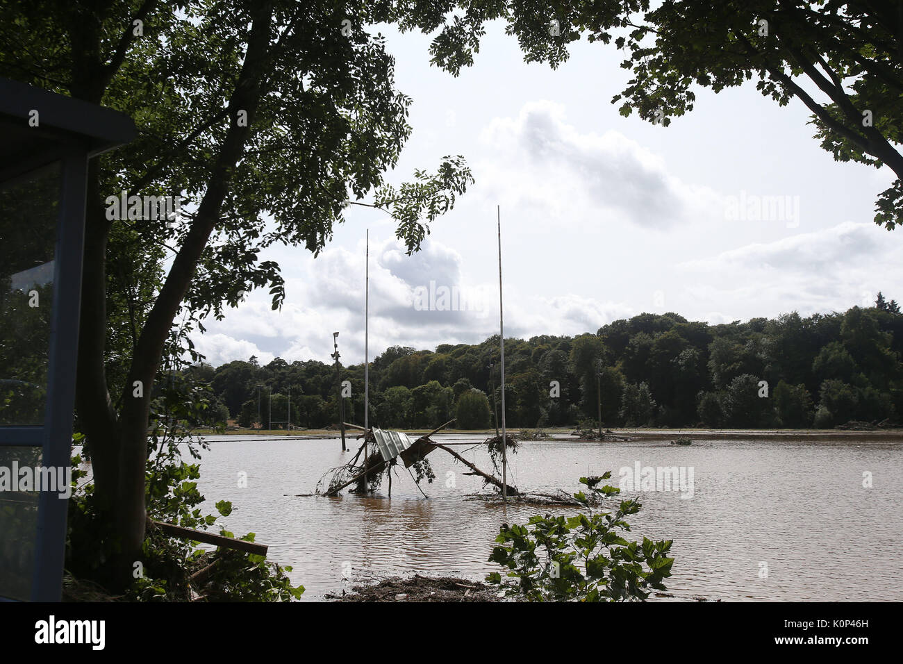 Flooded rugby pitch hi-res stock photography and images - Alamy