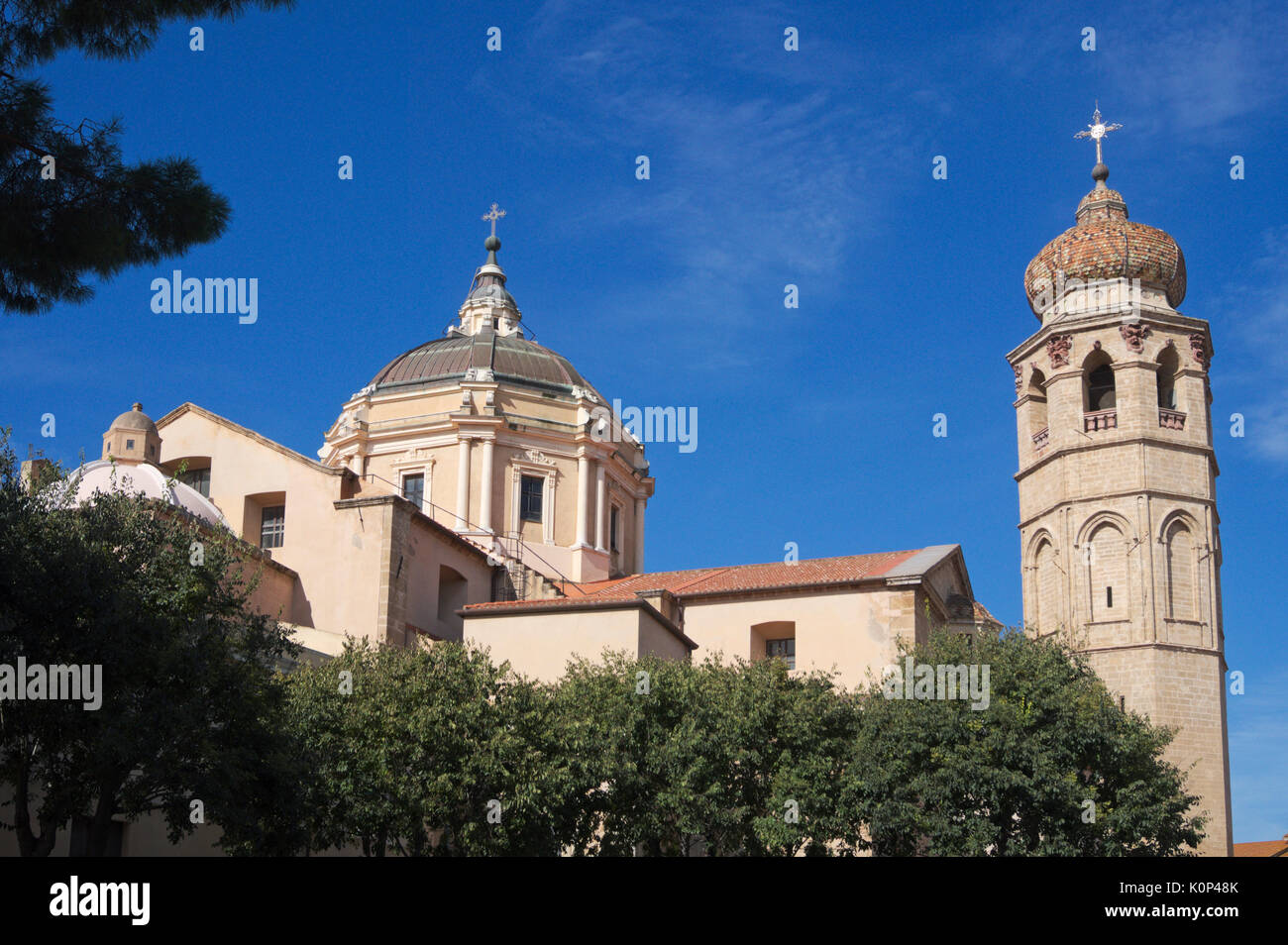 St.Mary of Assumption (Santa Maria Assunta) Cathedral, Oristano, Sardinia, Italy Stock Photo