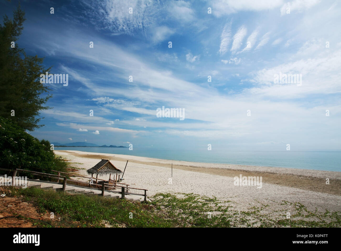 Tropical beach at Bang Saphan and Pranburi, Thailand Stock Photo