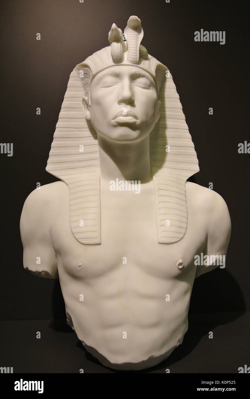 Damien Hirst's Pharaoh, who takes his looks from Pharell Williams, displayed at the Punta Della Dogana during Venice Biennial 2017. Stock Photo