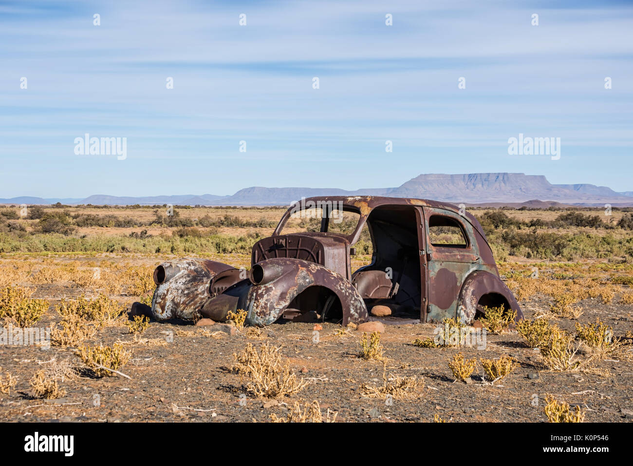 A rusty old abandoned car in Southern African savanna Stock Photo - Alamy