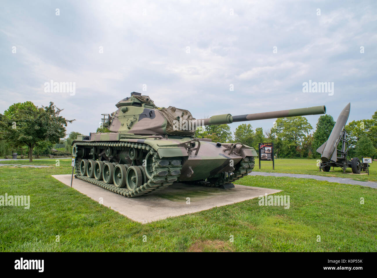 Patton Army Tank.  Main Tank Used In World War 2 At The US Army Heritage And Education Center Carlisle, PA Stock Photo