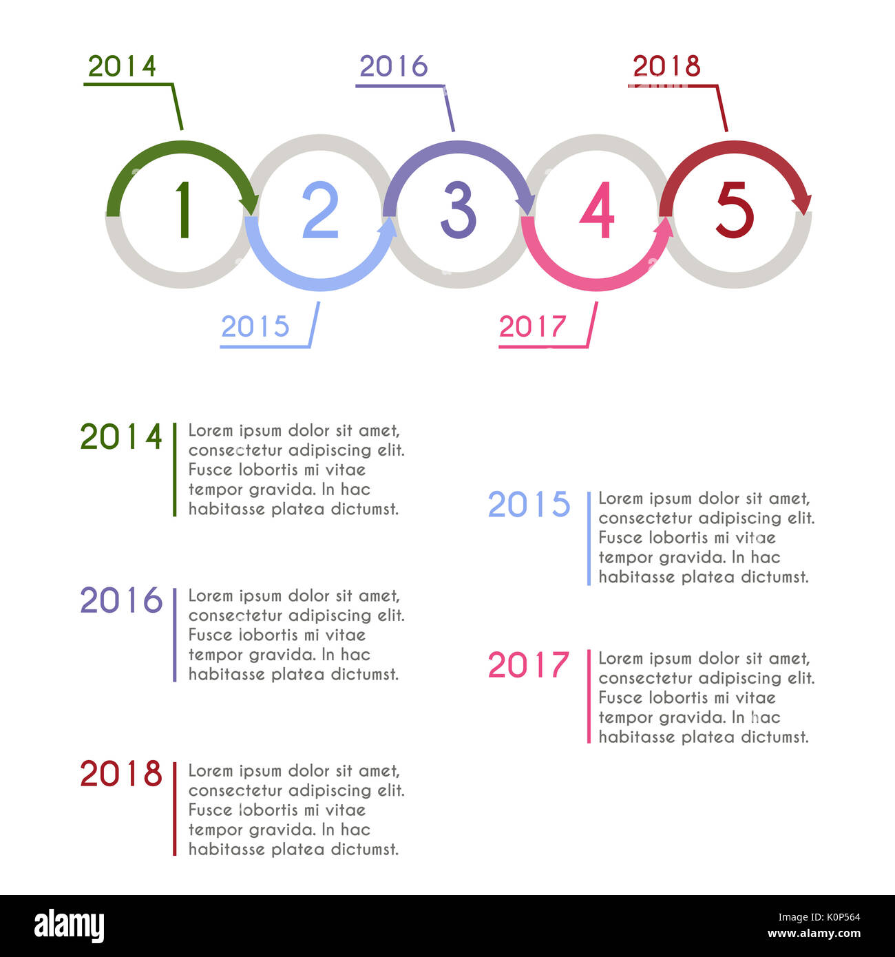 Progress chart statistic concept. Infographic template for presentation. Timeline statistical chart. Business flow process diagram. Stock Photo