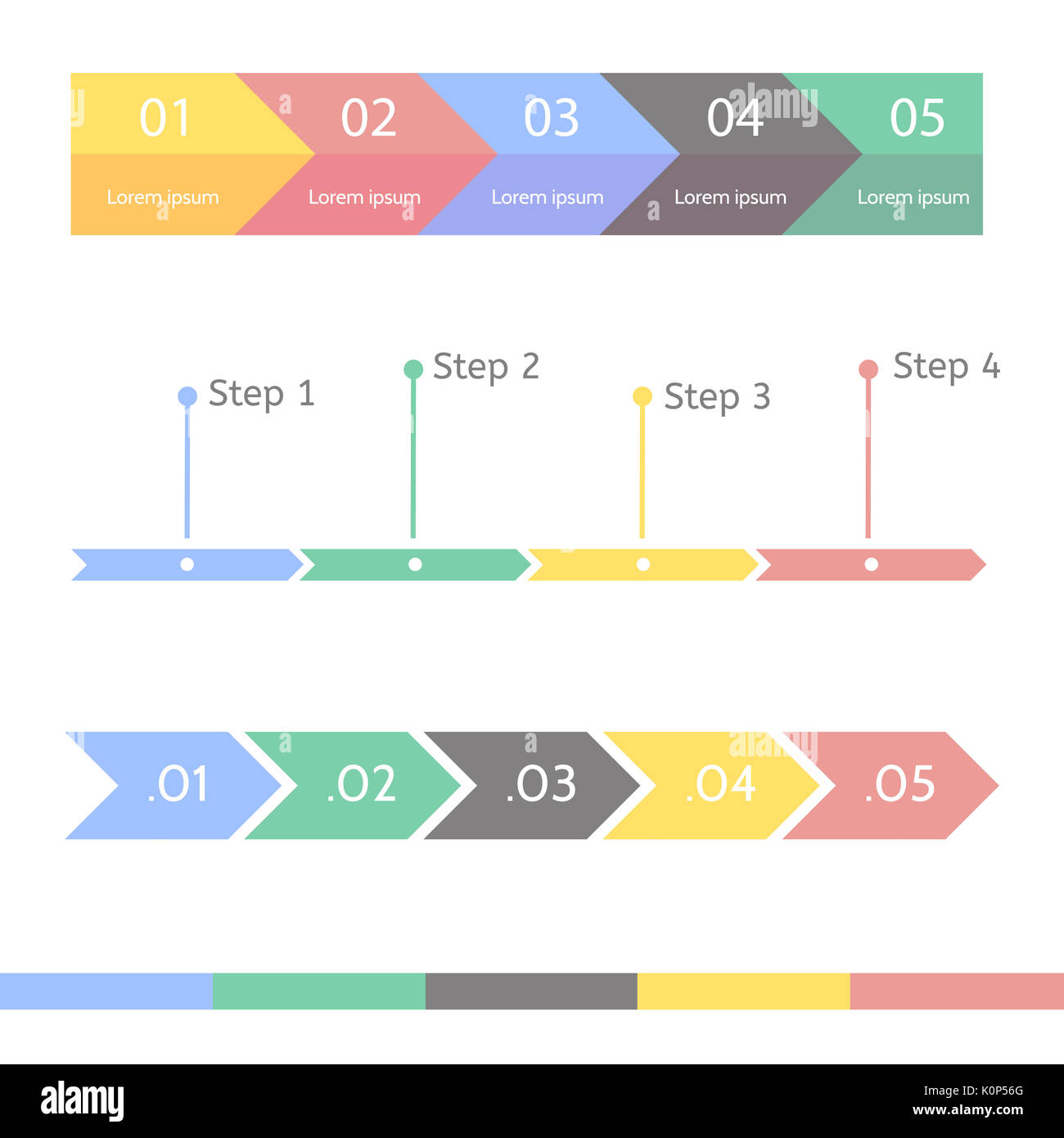 Progress bar statistic concept. Business process step by step. Timeline statistical chart. Infographic template for presentation. Stock Photo