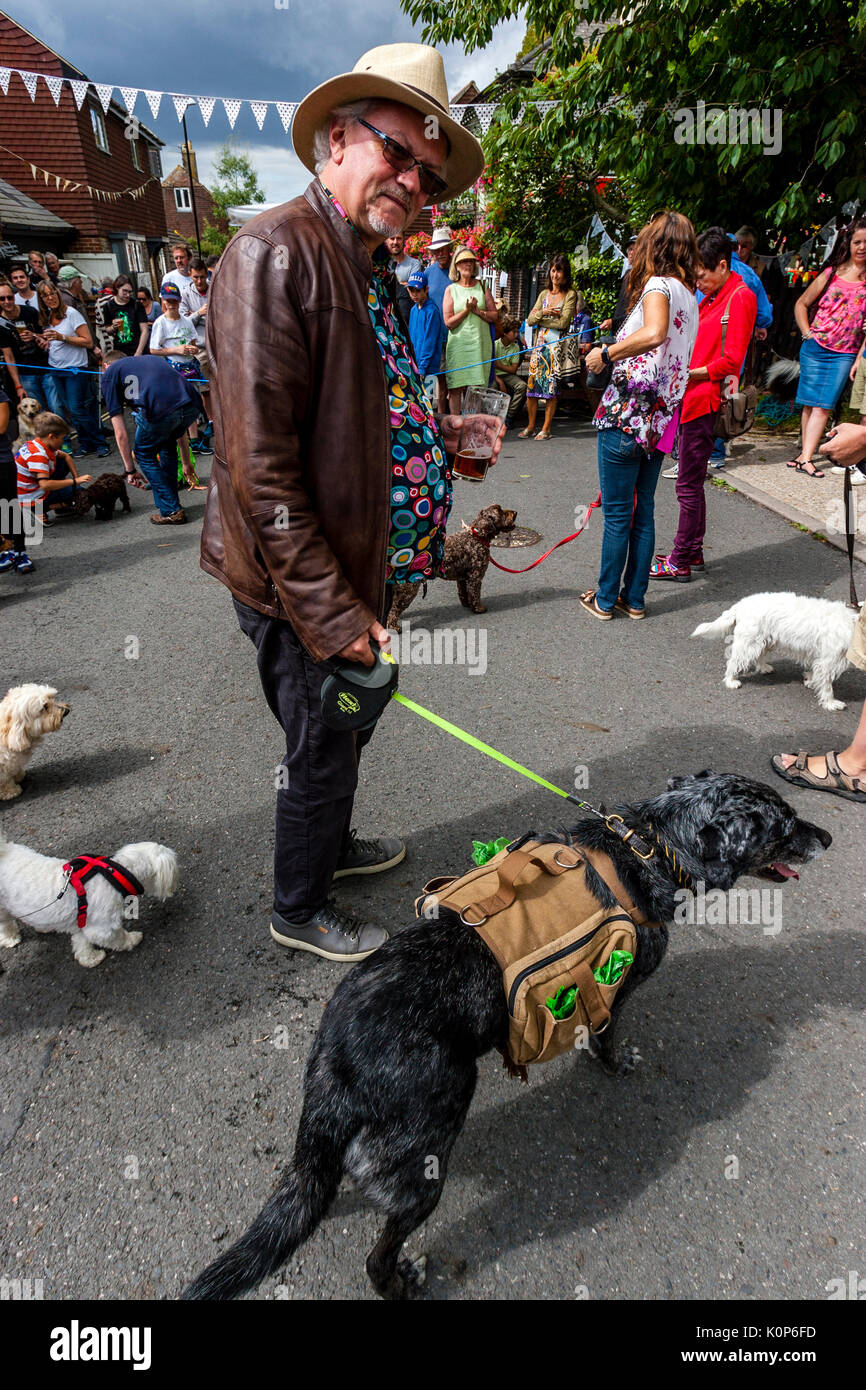 Dogs Being Judged At The Annual South Street Sports Day and Dog Show, Lewes, East Sussex, UK Stock Photo