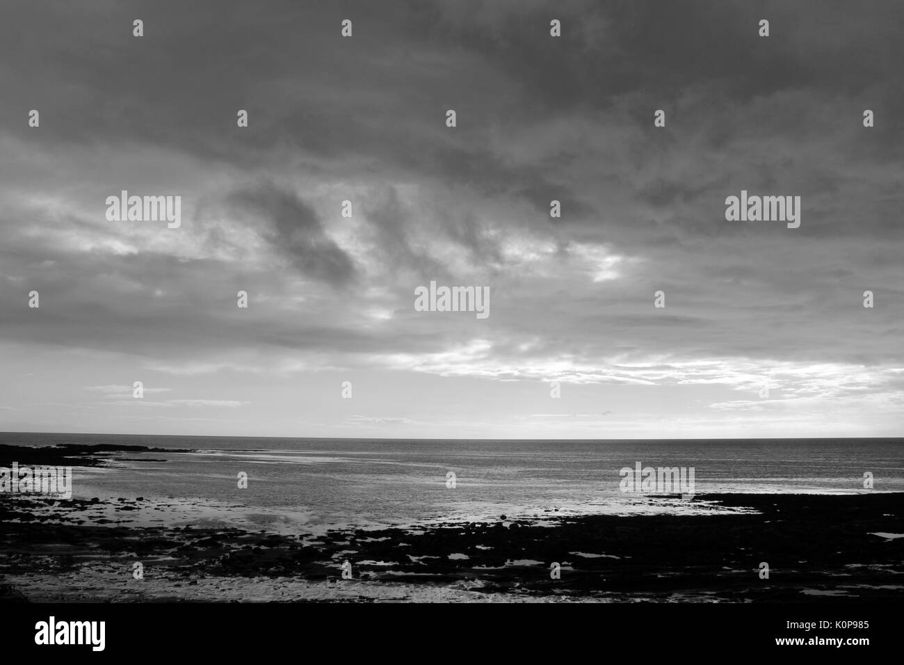 sunset at birsay island of orkney Stock Photo